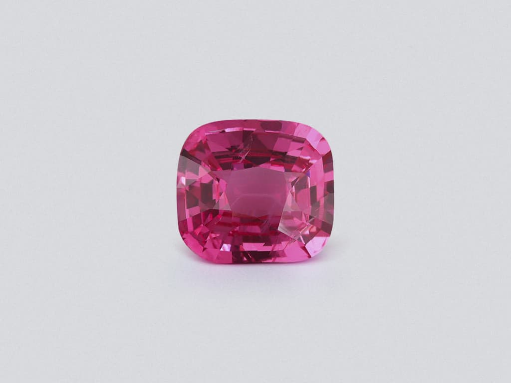 Vibrant Vivid Pink Mahenge spinel in cushion cut 2.05 carats, Tanzania ID 10790