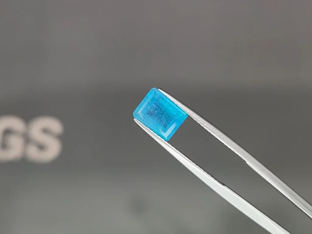 Unheated tourmaline Paraiba octagon cut 1.74 carats, Brazil ID 11492