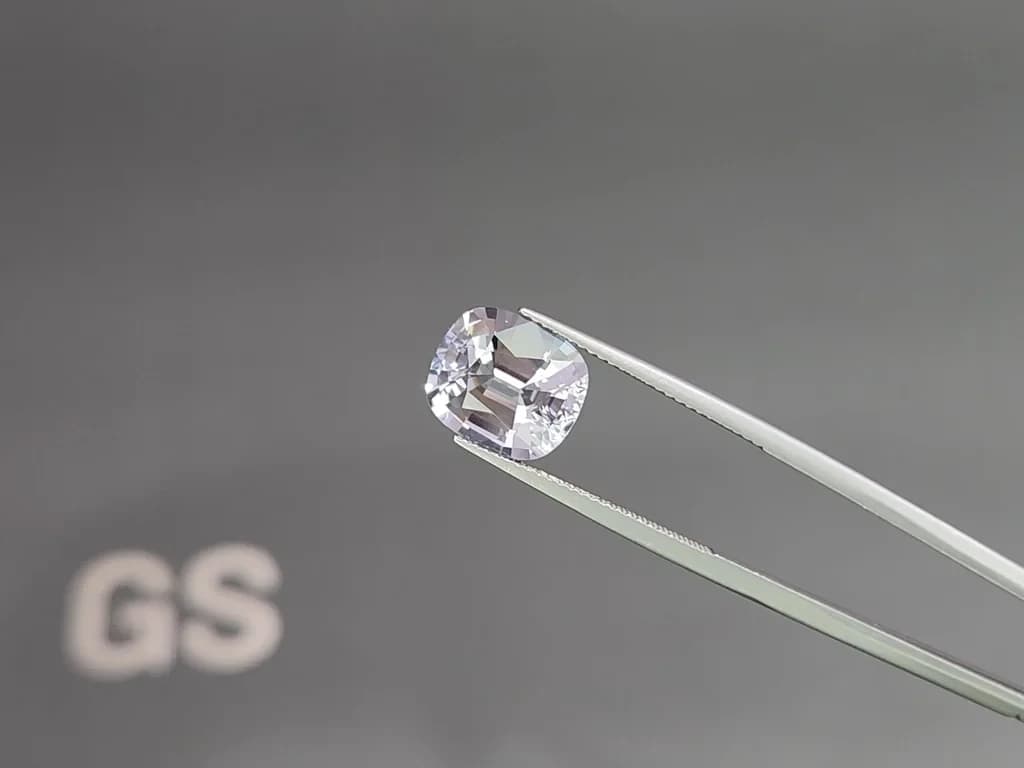 Steel Grey Vibrant spinel in cushion cut 5.84 carats, Burma ID 10792