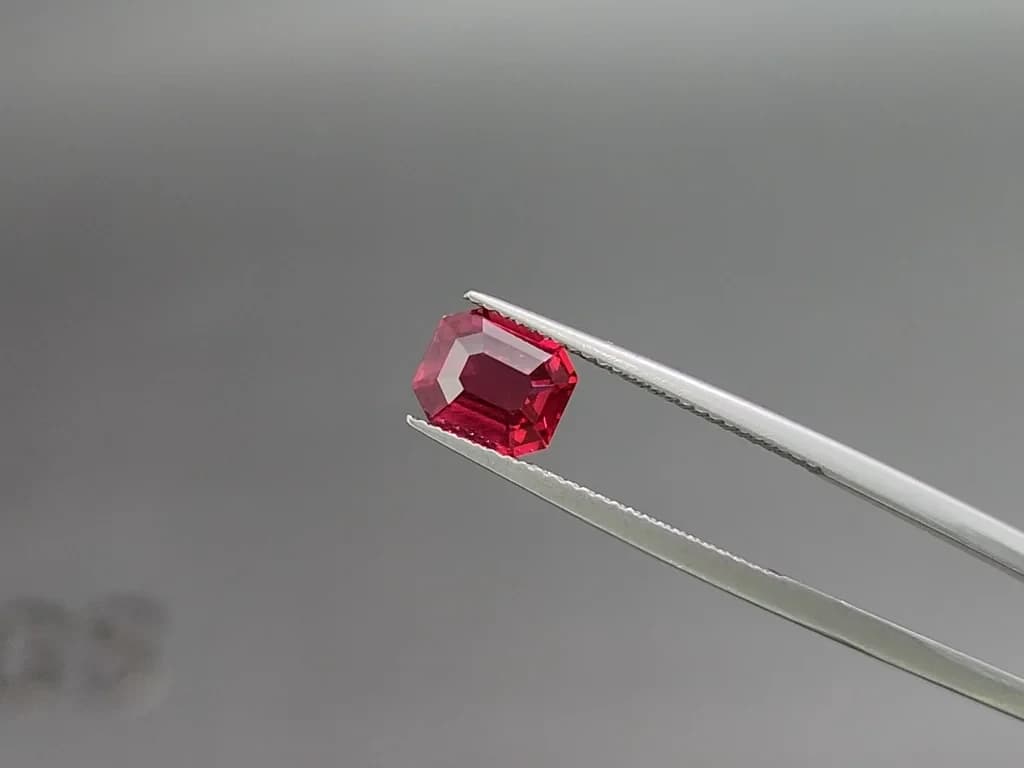 Intense Red ruby in octagon cut 2.02 carats, Mozambique ID 11093
