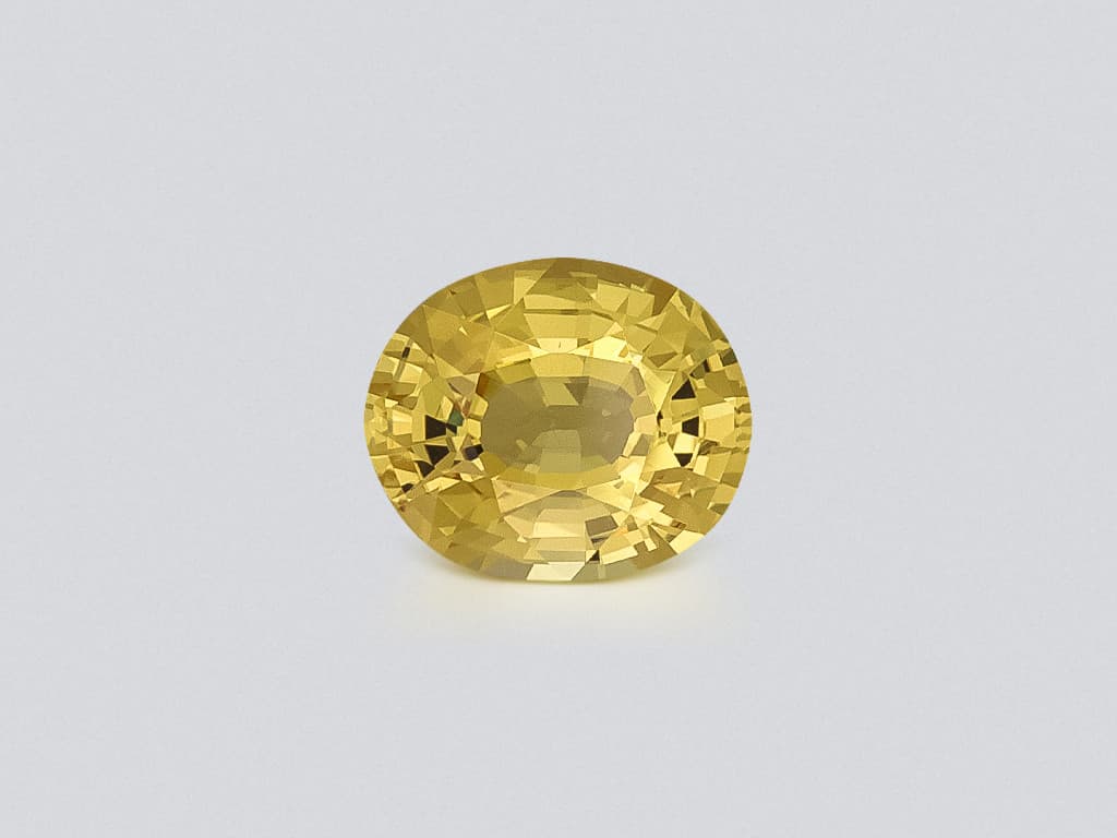 Unheated sapphire Vivid Yellow oval cut 1.57 carats, Sri Lanka ID 12395