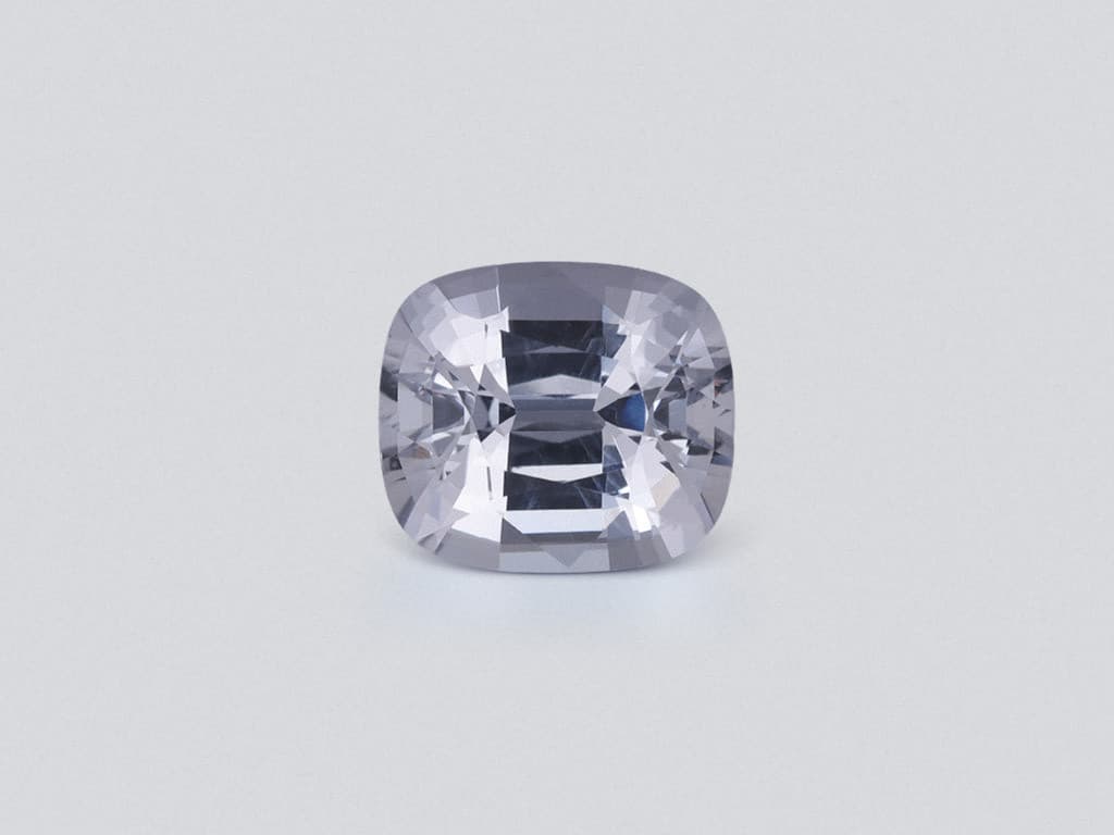 Steel Grey Vibrant spinel in cushion cut 4.24 carats, Burma ID 10793