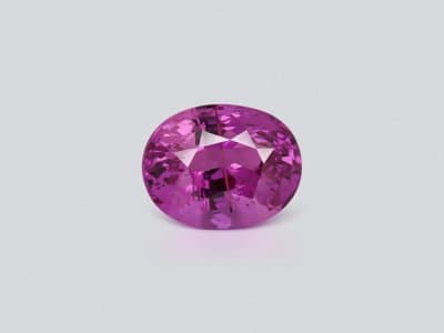 Purple-pink Mahenge spinel in oval cut 5.65 carats, Tanzania ID 8935
