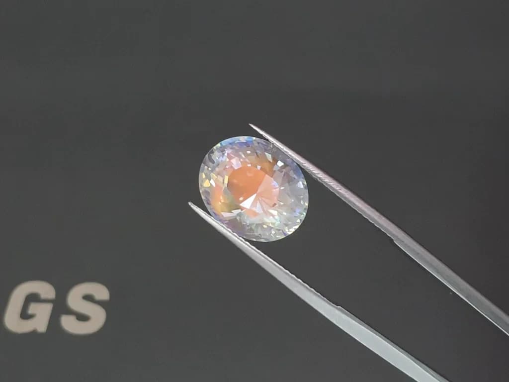 Rainbow moonstone in oval cut 8.54 carats, Madagascar ID 12297