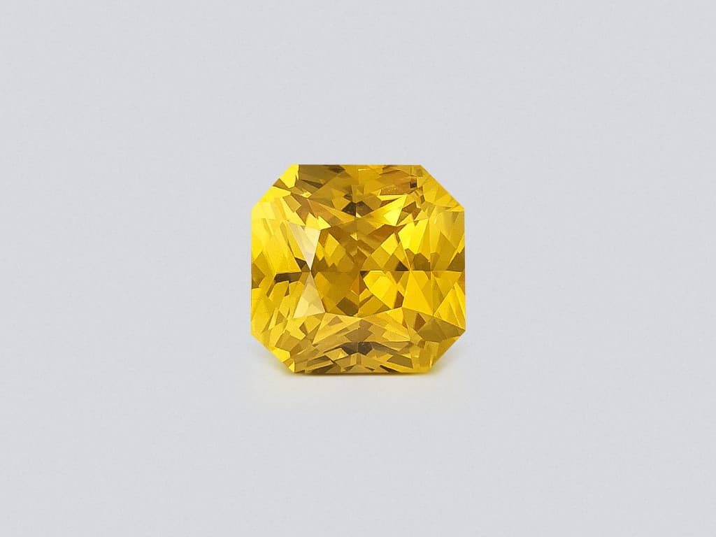 Sapphire Vivid Yellow radiant cut 1.53 carats, Sri Lanka ID 12397