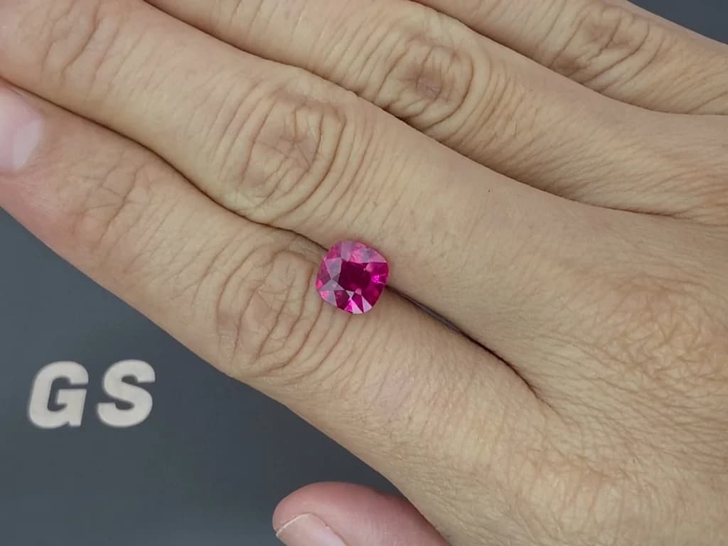 Unheated ruby Pigeon’s Blood cushion cut 2.01 carats, Mozambique ID 11898