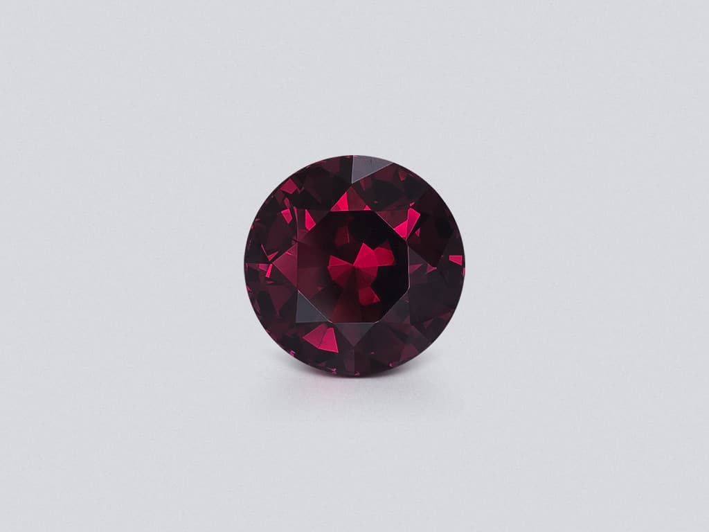 Large rhodolite garnet round cut 23.90 carats, Africa ID 12298