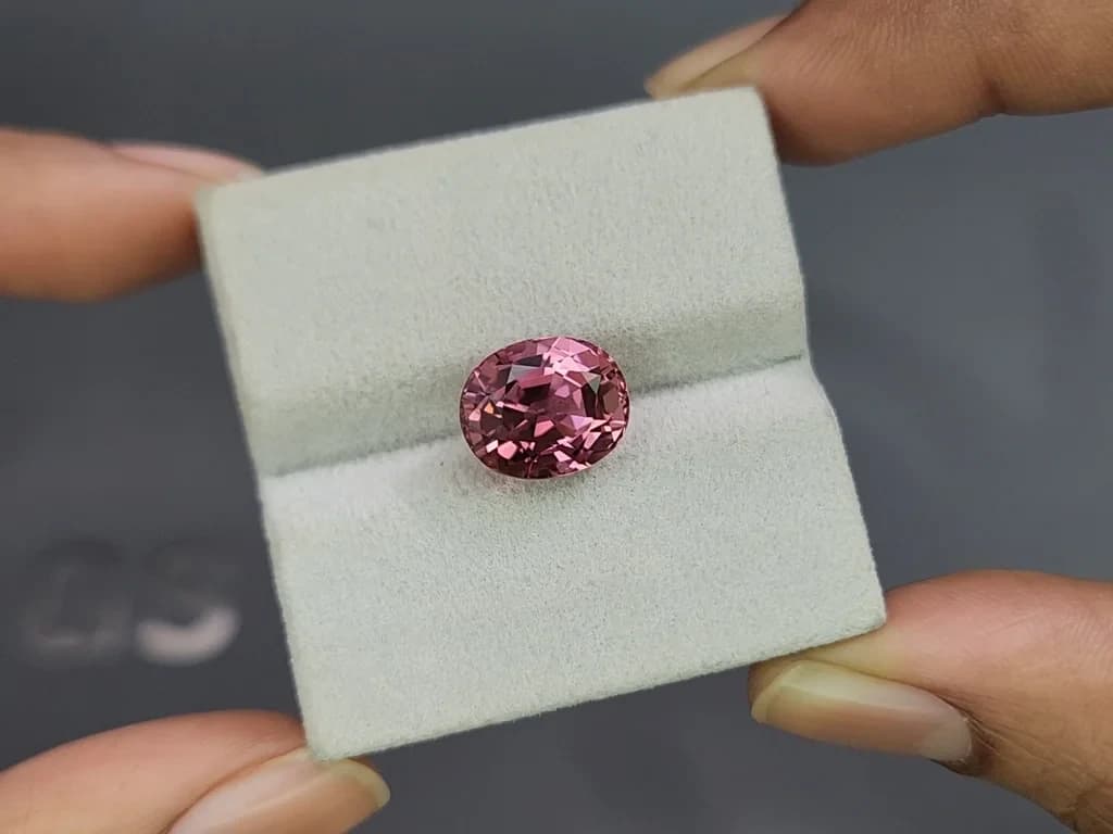 Tourmaline pink orange oval cut 6.68 carats, Africa ID 10999