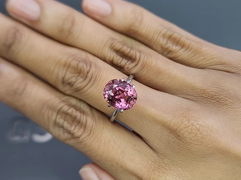 Tourmaline pink orange oval cut 6.68 carats, Africa ID 10999