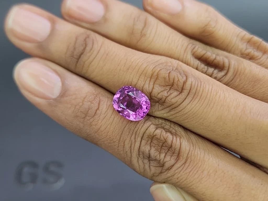 Purple tourmaline cushion cut 4.27 carats, Africa ID 11000