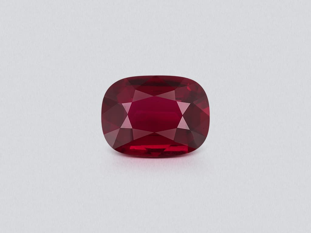 Unheated ruby Pigeon's blood cushion cut 3.03 carats, Mozambique ID 11904