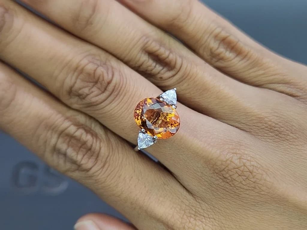 Topaz Imperial oval cut 6.49 carats, Brazil ID 11002