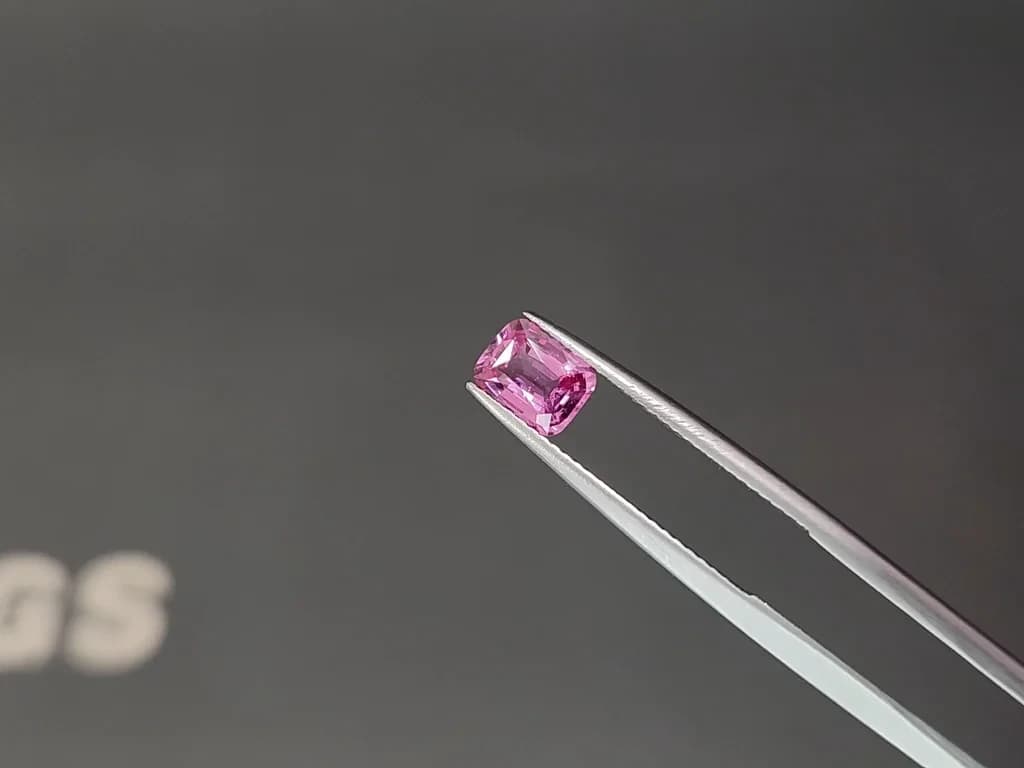 Pink spinel cushion cut 1.03 carats, Burma ID 12405