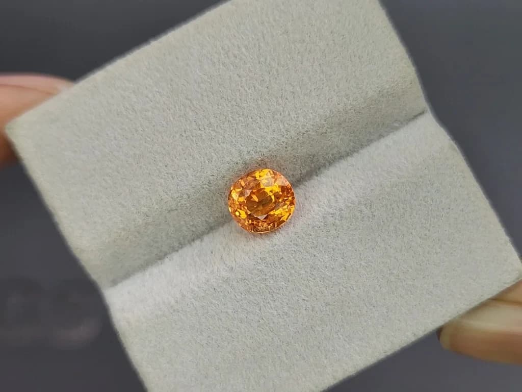 Garnet spessartine Fanta Color cushion cut 2.26 carats, Africa ID 11004