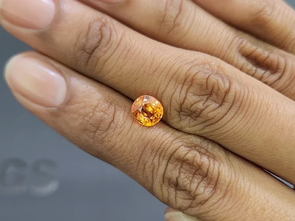 Garnet spessartine Fanta Color cushion cut 2.26 carats, Africa ID 11004