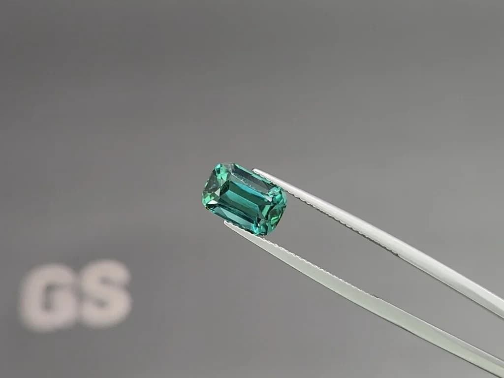 Vibrant Lagoon tourmaline in cushion cut 2.87 carats, Afghanistan ID 10807
