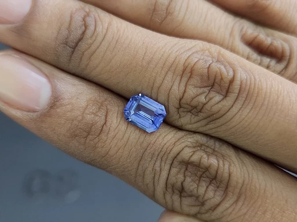 Unheated blue sapphire octagon cut 2.01 carats, Sri Lanka ID 11410