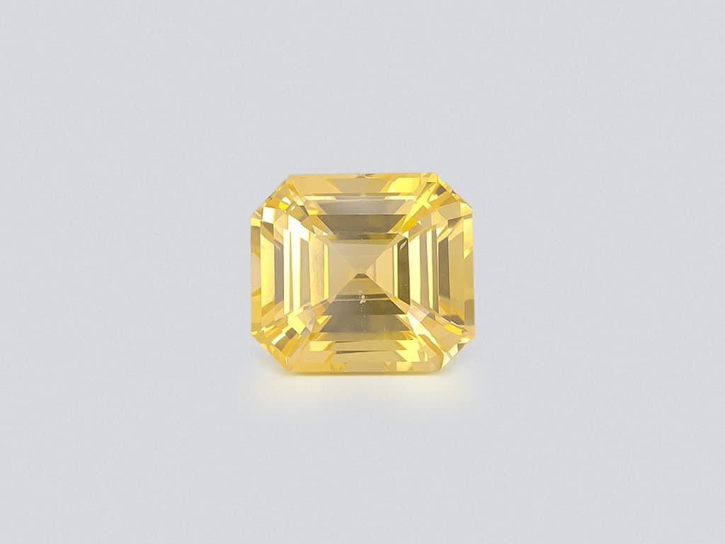 Unheated yellow sapphire octagon cut 3.11 carats, Sri Lanka ID 11412