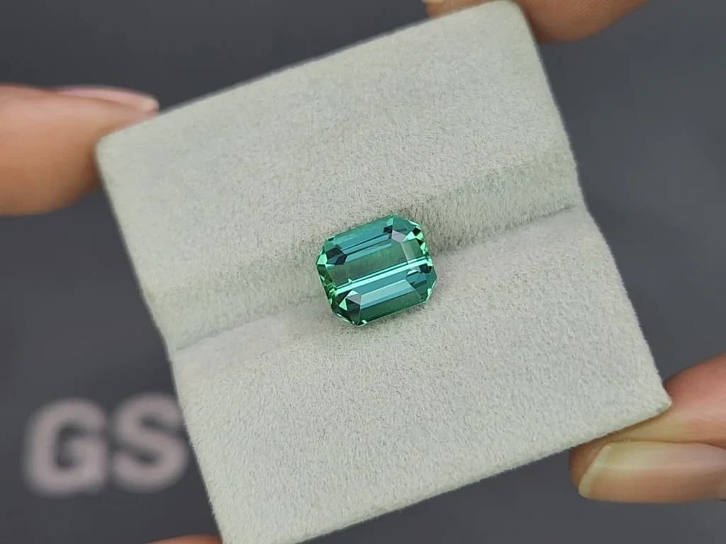 Vibrant Lagoon Tourmaline in octagon cut 4.60 carats, Afghanistan ID 10812