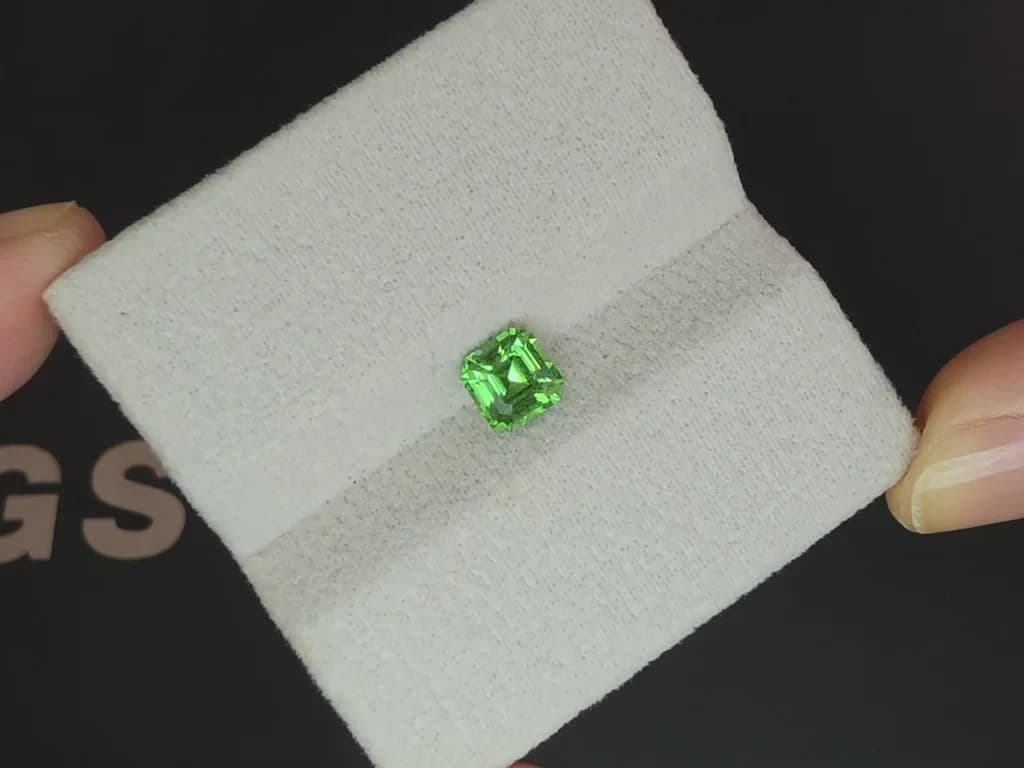 Tsavorite garnet asscher cut 1.08 carats, Tanzania ID 12117