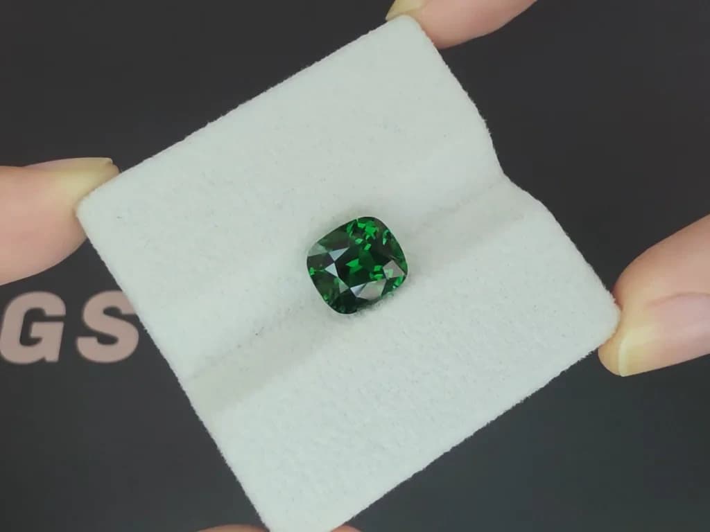 Tsavorite garnet cushion cut 5.05 carats, Tanzania ID 12119