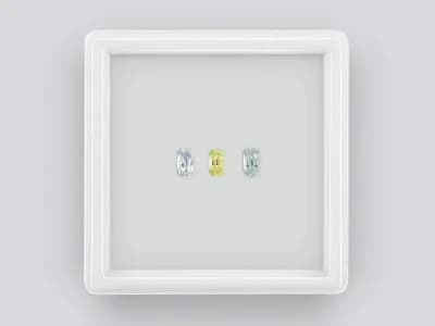 Set of aquamarines octagon cut 1.27 carats, Madagascar ID 11032