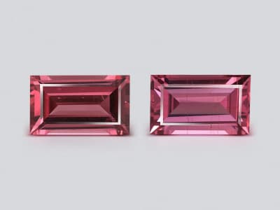 Pair of rhodolite garnets oval cut 1.99 carats, Madagascar ID 11583