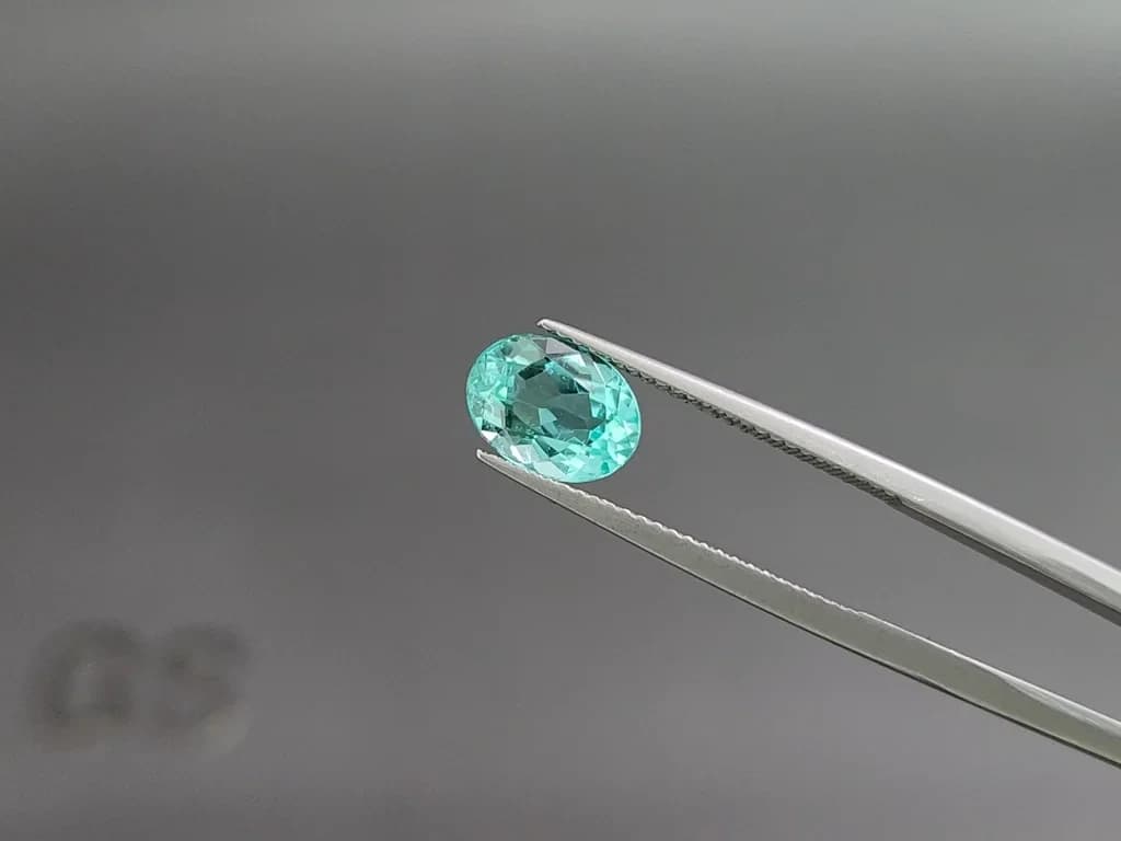 Neon Paraiba tourmaline oval cut 1.90 carats, Mozambique ID 11034