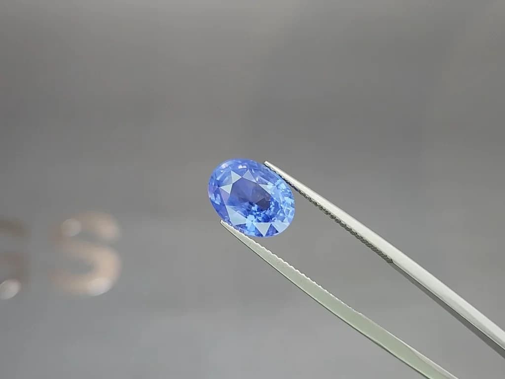 Unheated sapphire oval cut 5.58 carats, Sri Lanka ID 12138