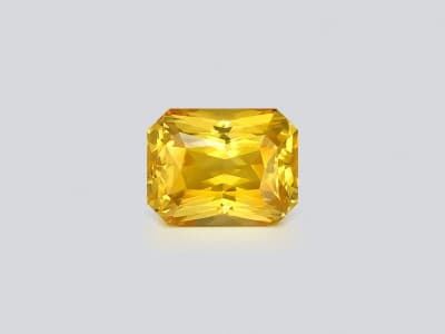 Unheated Intense Yellow sapphire in octagon 13.07 carats, Sri Lanka ID 10797