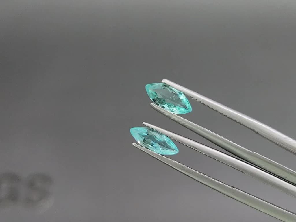 Neon Paraiba tourmaline marquise cut 1.36 carats, Mozambique ID 11039