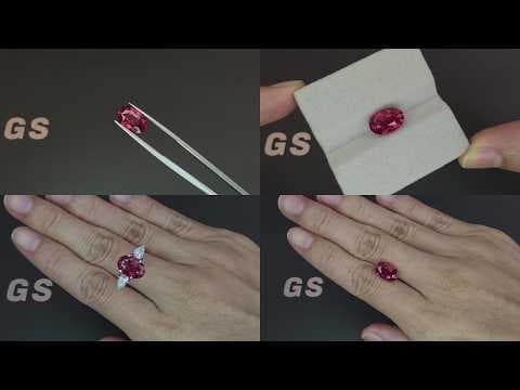 Mahenge spinel oval cut 4.05 carats, Tanzania ID 12123