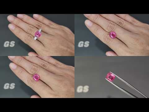 Unheated Padparadscha sapphire cushion cut 4.58 carats, Sri Lanka ID 11980
