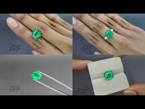 Muzo Green emerald in octagon cut 4.53 carats, Colombia ID 11077