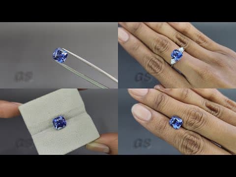 Intense Blue sapphire in radiant cut 3.53 carats, Sri Lanka ID 11081