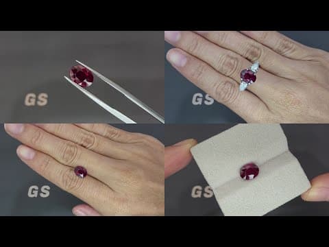 Unheated ruby Pigeon’s blood oval cut 2.50 carats, Mozambique ID 11902