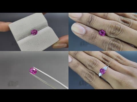 Sapphire Hot Pink oval cut 1.53 carats, Sri Lanka ID 11417
