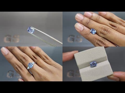 Unheated blue sapphire octagon cut 3.02 carats, Sri Lanka ID 11913