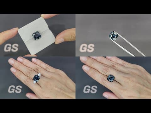 Unheated Teal sapphire cushion cut 7.05 carats, Madagascar ID 11425