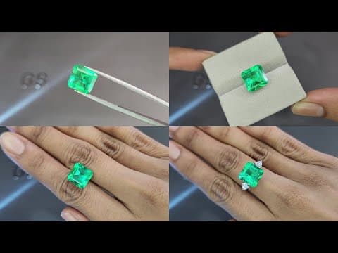 Emerald octagon cut 5.68 carats, Colombia ID 11047