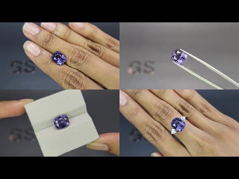 Lavender spinel cushion cut 5.10 carats, Tanzania ID 11826