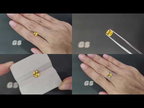 Sapphire Vivid Yellow radiant cut 1.53 carats, Sri Lanka ID 12397