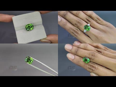 Tourmaline cushion cut 5.42 carats, Africa ID 11007