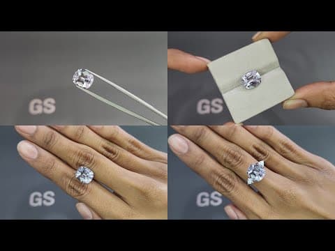 Steel Grey Vibrant spinel in cushion cut 5.84 carats, Burma ID 10792