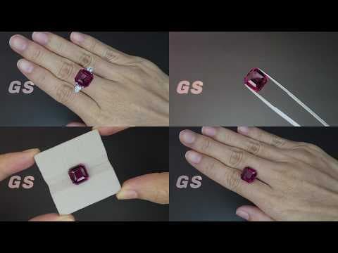 Purple garnet asher cut 10.01 carats, Nigeria ID 12131