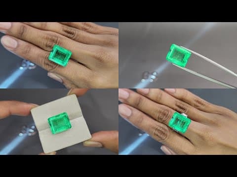 Emerald octagon cut 15.52 carats, Colombia ID 11041