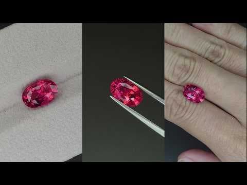Mahenge spinel Vibrant Pink oval cut 3.20 carats,Tanzania ID 12127