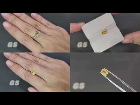 Sapphire Vivid Yellow octagon cut 1.52 carats Sri Lanka ID 12388