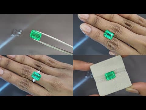 Emerald octagon cut 4.40 carats, Colombia ID 11048