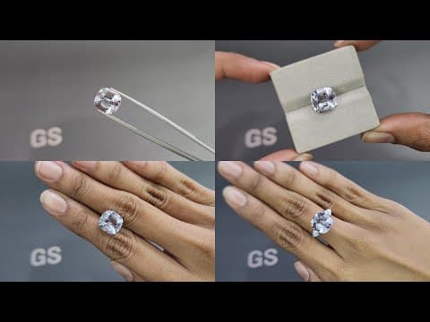 Steel Grey Vibrant spinel in cushion cut 6.31 carats, Burma ID 10802